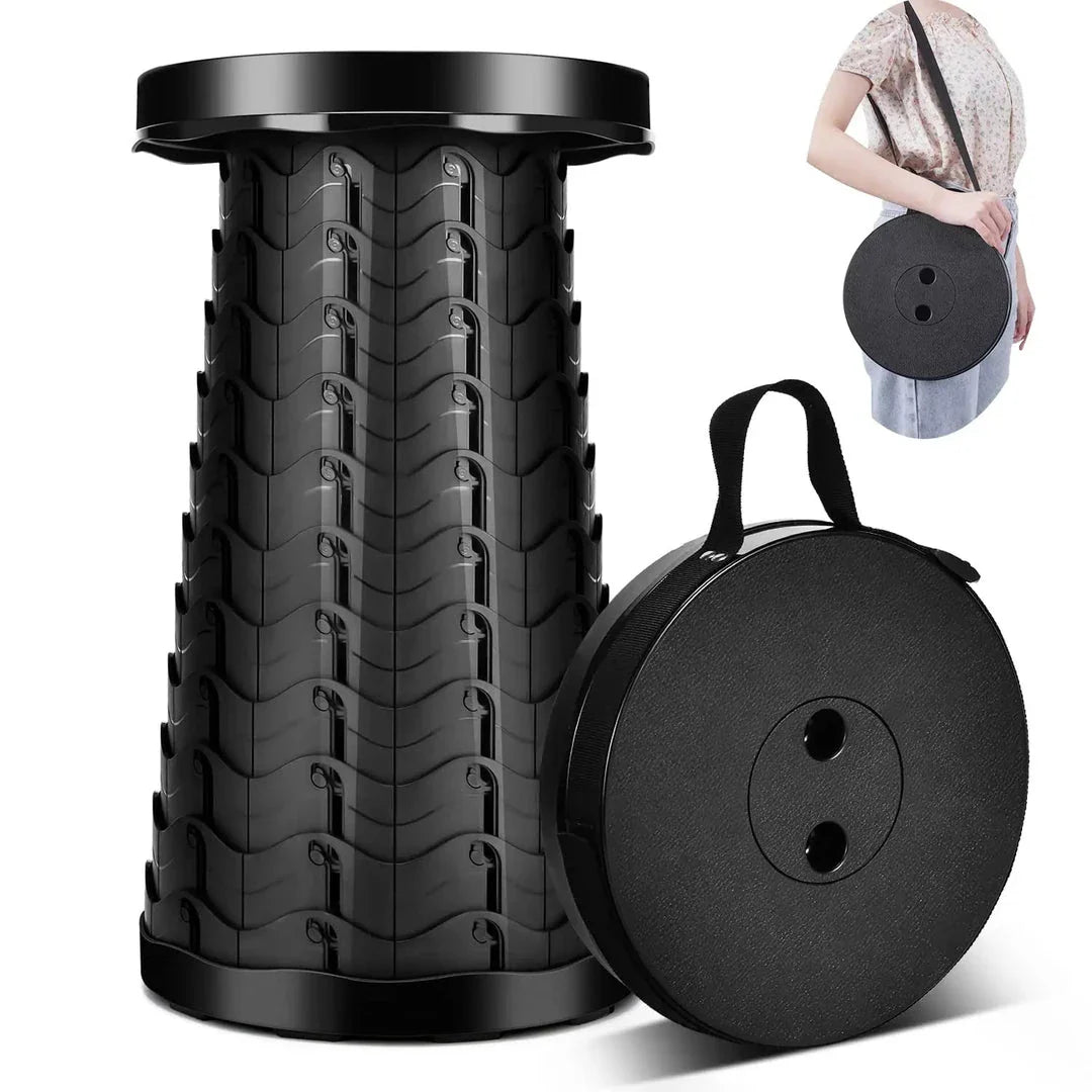 Adjustable Height Portable Telescopic Stool - Sturdy, Lightweight, and Perfect for Outdoor Activities