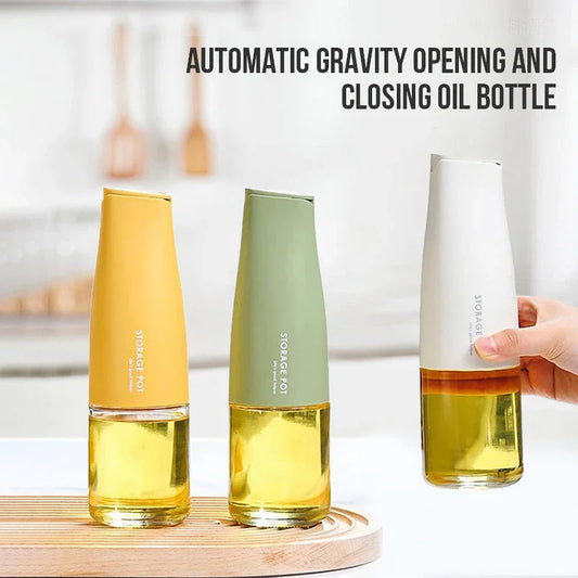 Automatic Leak-Proof Glass Oil Pot - Elegant and Mess-Free Kitchen Companion