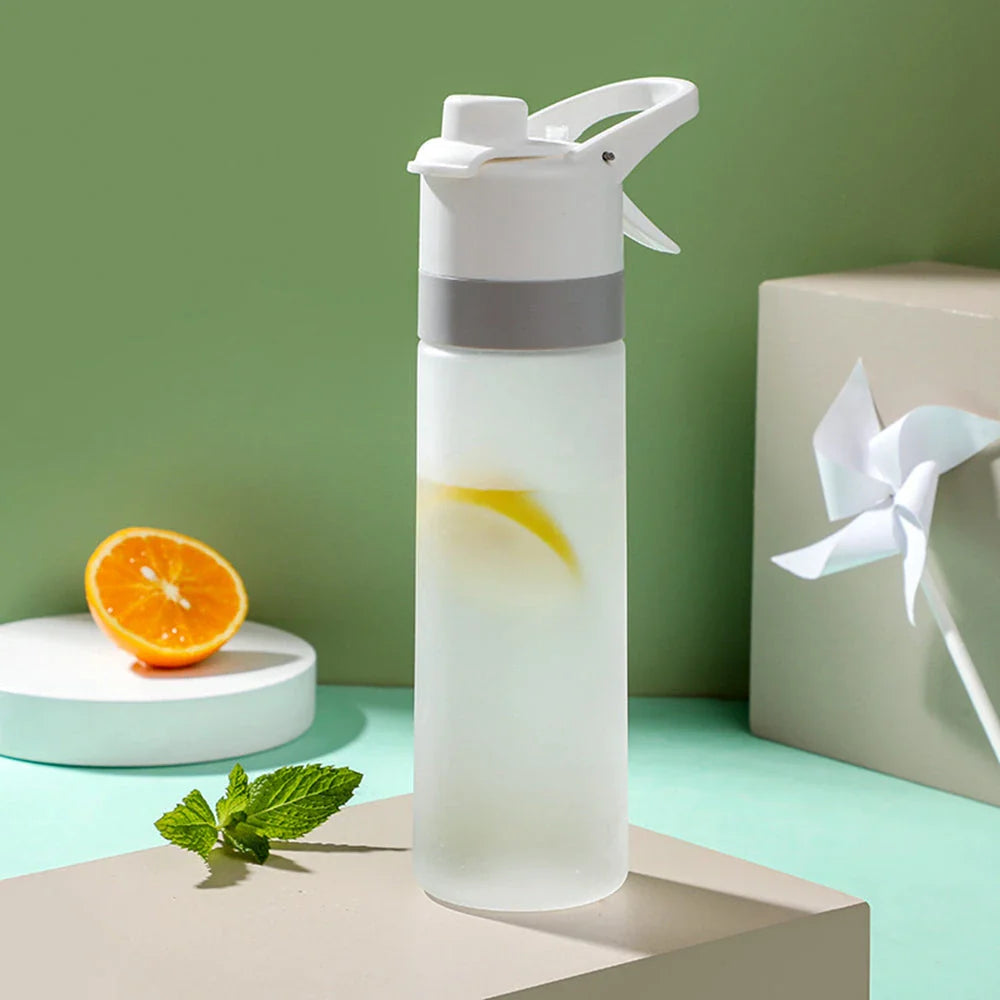 Premium 650ml Portable Spray Water Bottle with Tritan Material and Innovative Spray Function for Outdoor Activities
