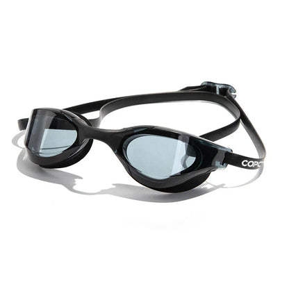 Premium British-made swimming goggles with anti-fog and UV protection technology, designed for clear visibility and comfort in pools, beaches, and water parks.