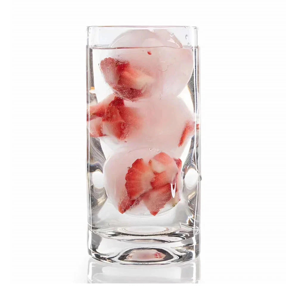 Exceptional 4-hole ice ball mould made from premium food-grade silicone and plastic for creating perfectly chilled drinks