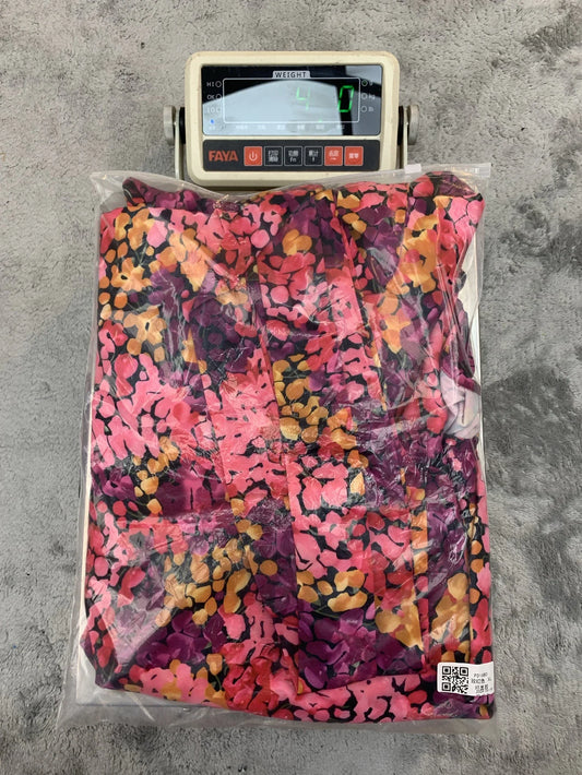 Elegant floral printed midi dress with long sleeves, perfect for UK fashion and style