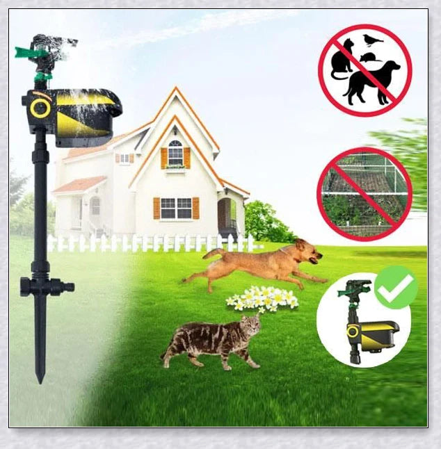 Spray Away Solar-Powered Motion-Activated Garden Sprinkler for pest deterrent
