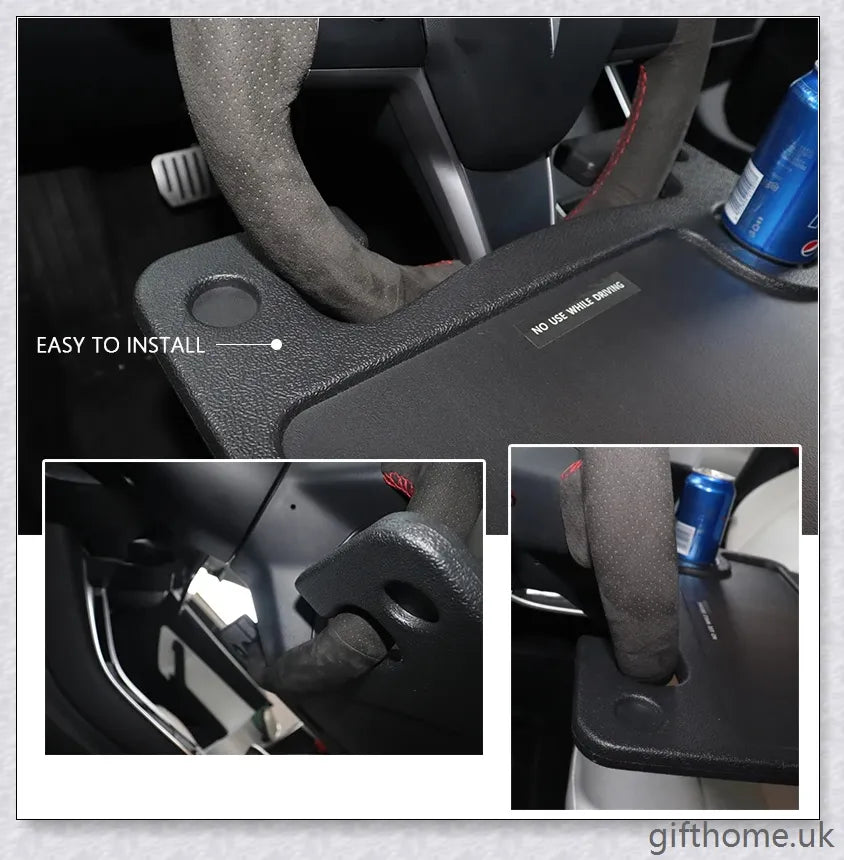 Portable car laptop desk made of high-quality ABS material, designed specifically for Tesla vehicles