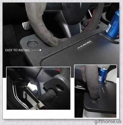 Portable car laptop desk made of high-quality ABS material, designed specifically for Tesla vehicles