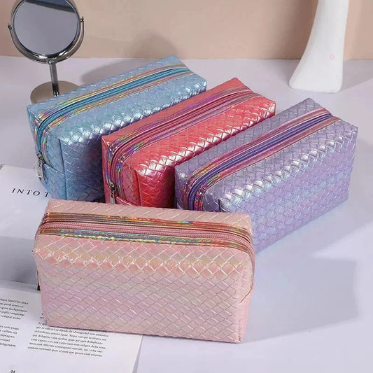 Premium waterproof cosmetic bag with stylish candy-coloured designs, perfect for British travellers