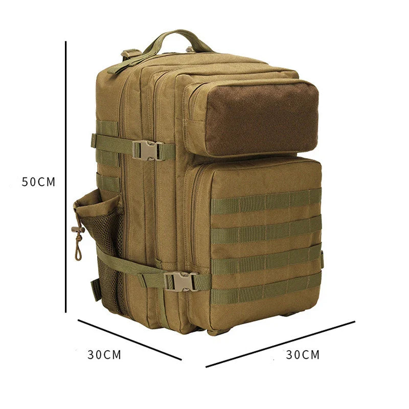 Premium Oxford Waterproof Backpack for Men with Large 45-Litre Capacity, Durable Construction, and Multiple Compartments