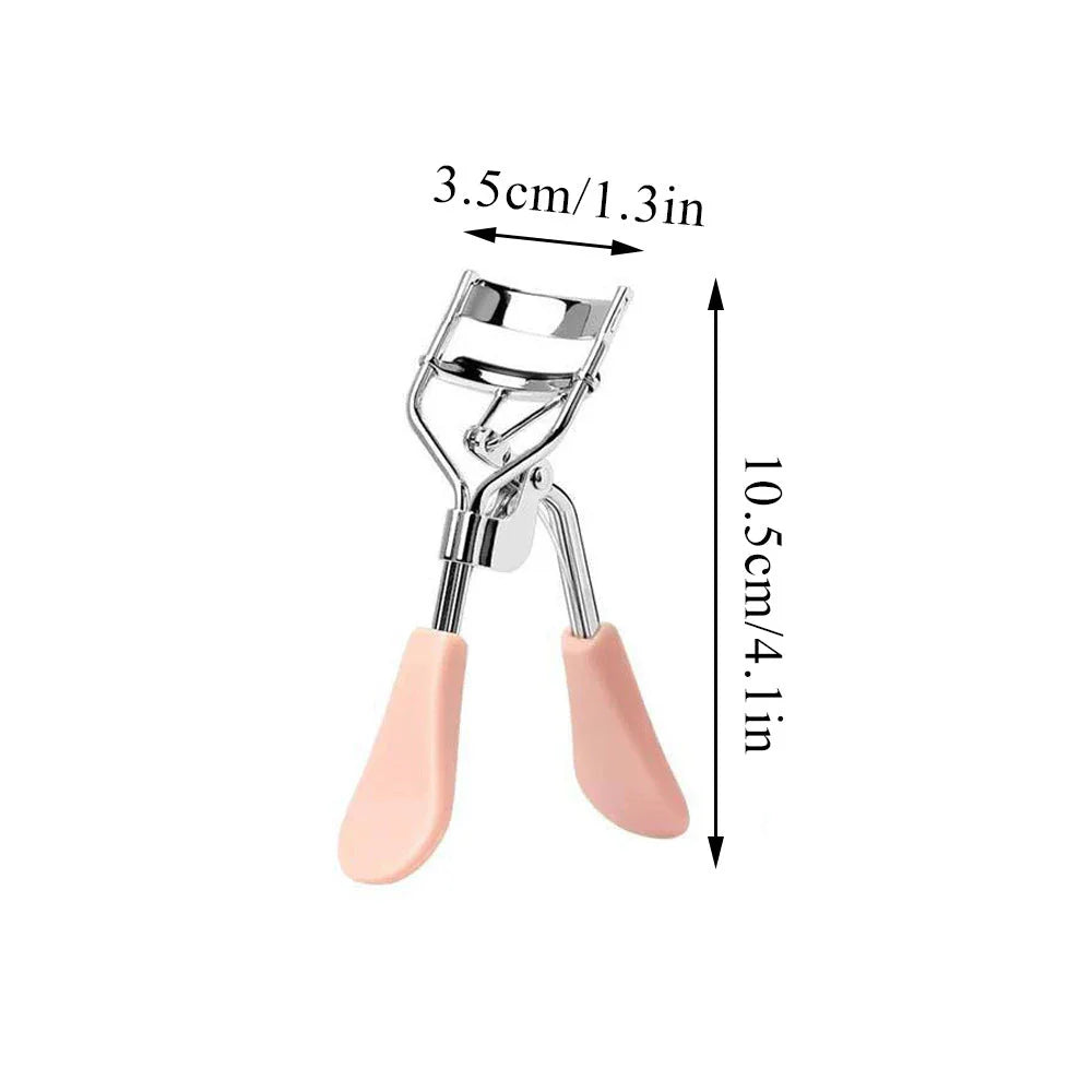 Heatless Manual Eyelash Curler with Silicone Pad and Curved Design for Flawless Lash Curling