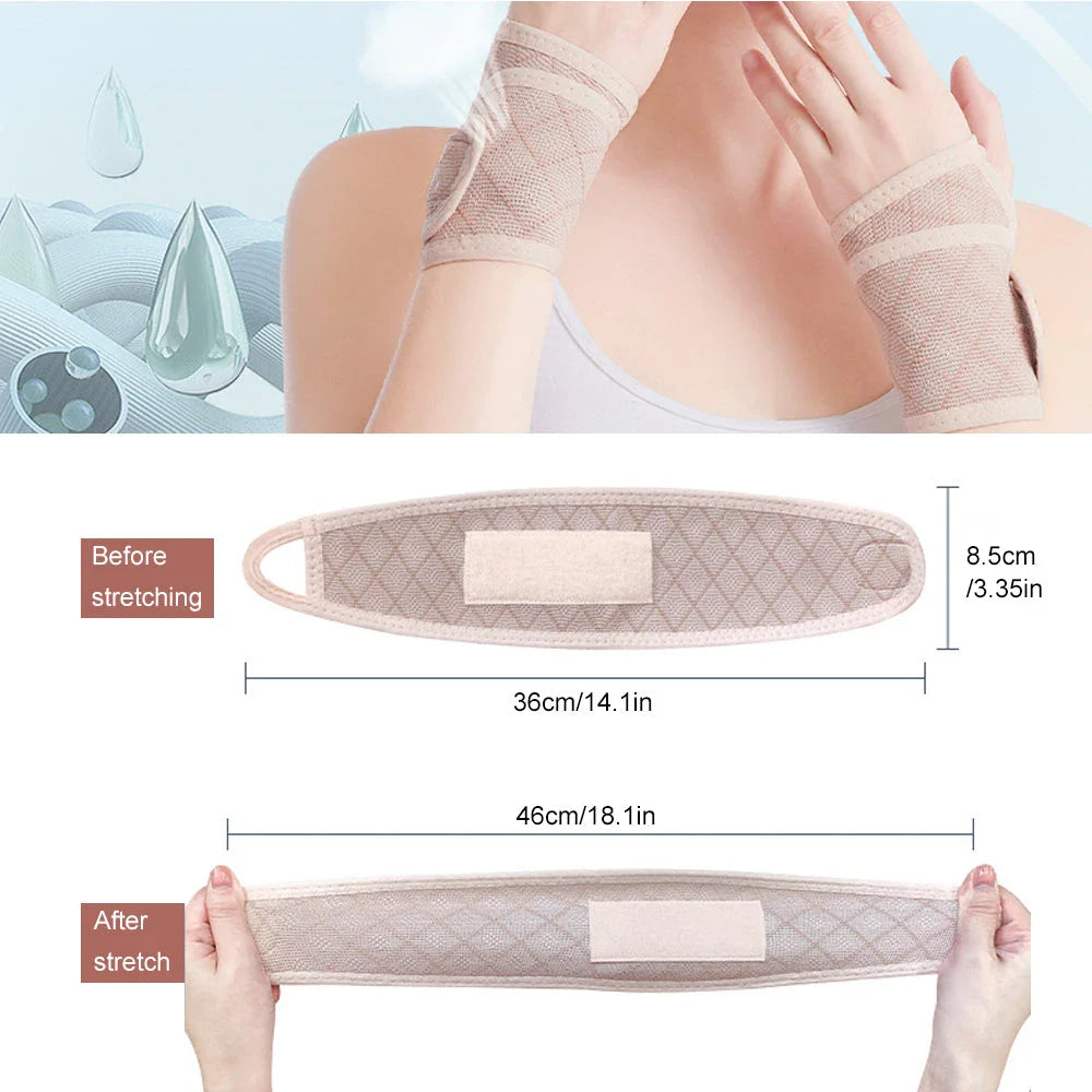 Premium sports wrist protector made of breathable, adjustable spandex material for pain relief and enhanced performance