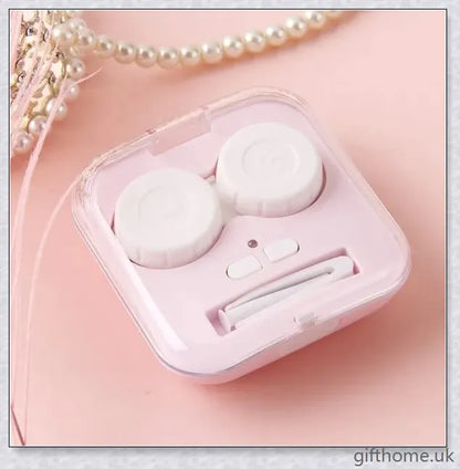 Automatic contact lens cleaning device with vibration technology for hassle-free lens care