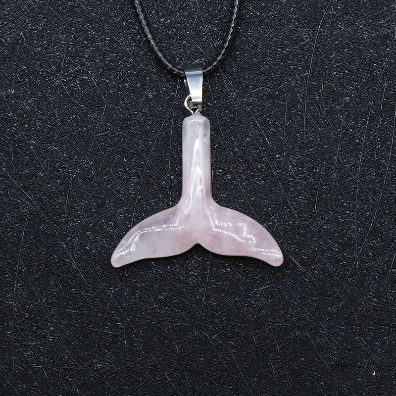 Beautifully crafted crystal fishtail pendant necklace with a graceful, elegant design.