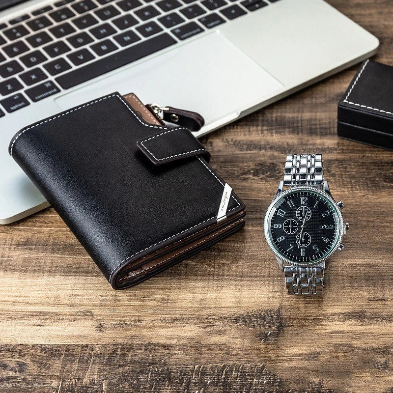 Luxury Business Watch Leather Bag Wallet Gift Set for Gentlemen in the UK