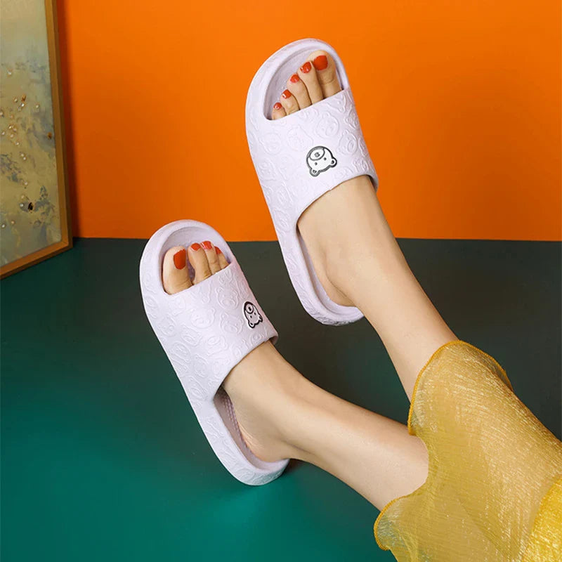 Soft, cosy bear-themed slippers with non-slip soles for comfortable indoor wear