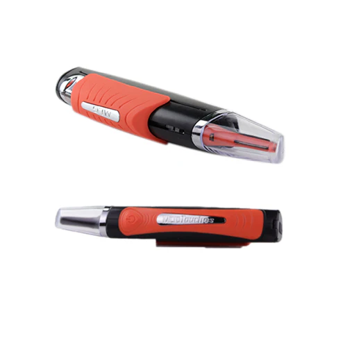 Cordless Multifunctional Hair Grooming Trimmer with four interchangeable trim heads, LED light, and durable ABS plastic and stainless steel construction
