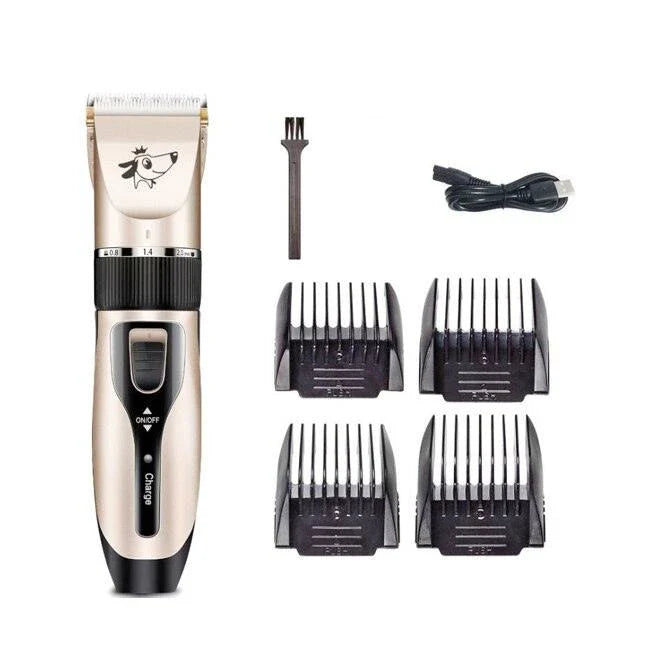 Golden Design Dog's Hair Trimmer Set with Quiet Electric Trimmer, Ergonomic Design, and Precision Attachments for Stress-Free Grooming