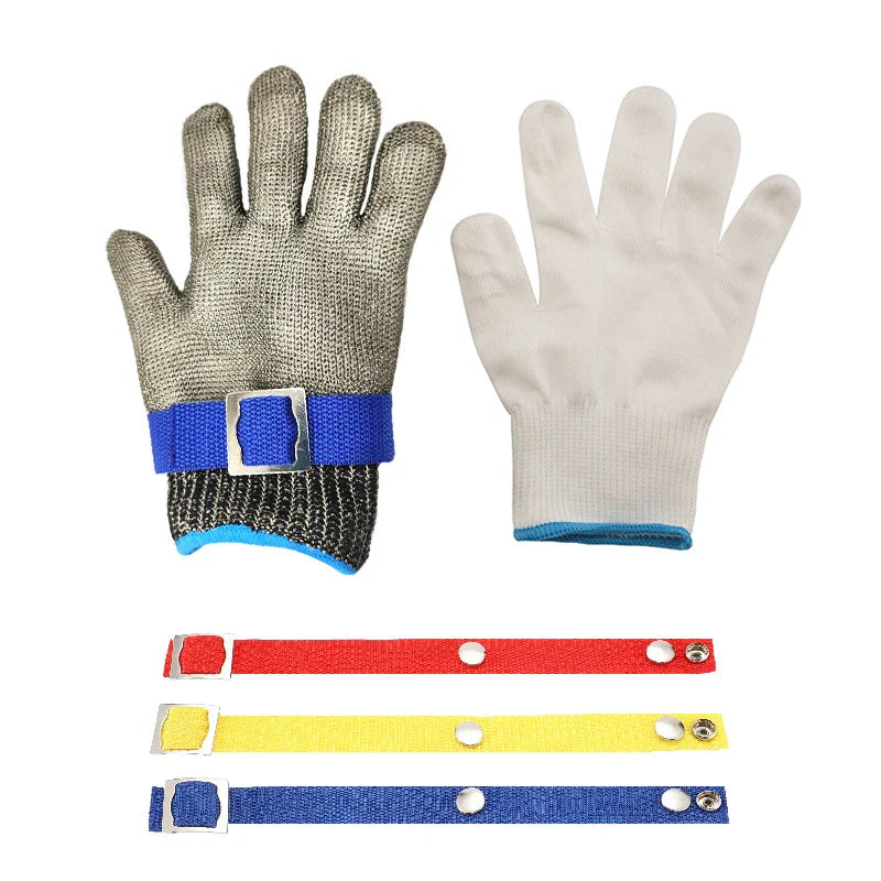 Premium Grade 5 Stainless Steel Cut-Proof Gloves from Trendha, designed for superior safety and comfort during cutting and slaughtering tasks.
