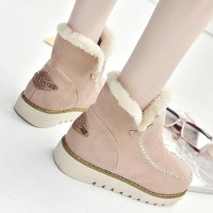 Trendha premium thick-soled non-slip women's shoes with velvet upper and waterproof platform