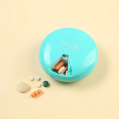 Premium portable pill organiser with seven compartments for daily medication, supplements, and vitamins