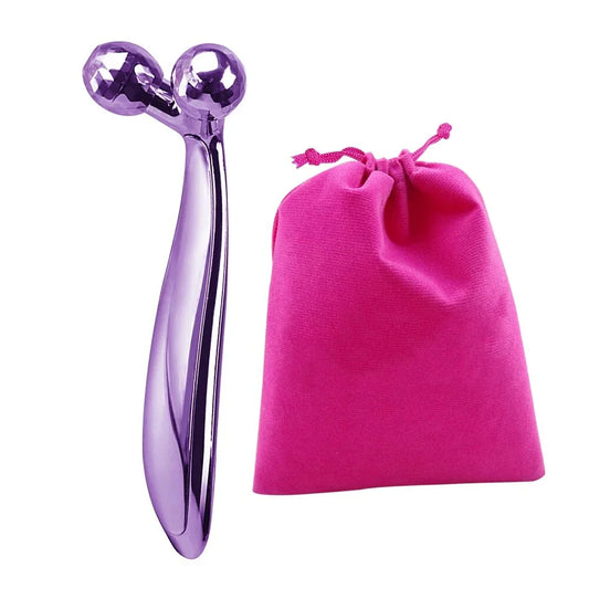 Premium 3D Y-Shaped Facial Roller Massager for Wrinkle Reduction and Skin Rejuvenation