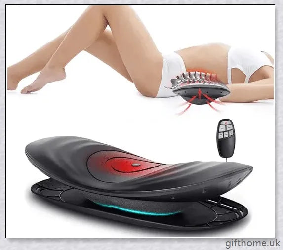 Premium electric back massager with intelligent vibration, dynamic traction, and infrared heating for soothing back pain relief