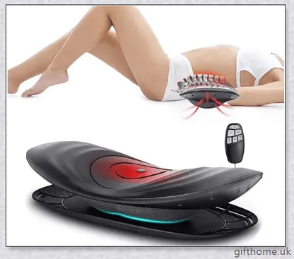Premium electric back massager with intelligent vibration, dynamic traction, and infrared heating for soothing back pain relief