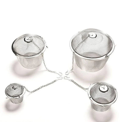 Premium stainless steel tea infuser with a reusable, bowl-shaped design for convenient and flavourful loose-leaf tea brewing