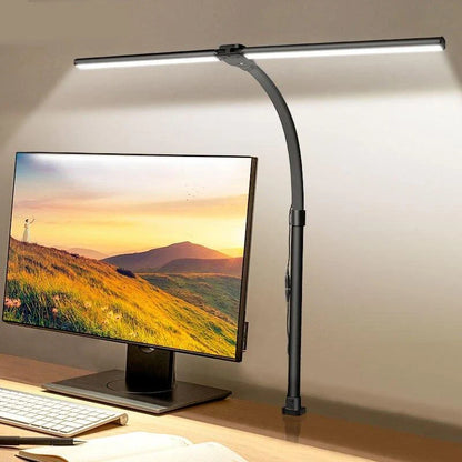 Premium 24W LED desk lamp with adjustable brightness, colour temperature, and flexible positioning for enhanced workspace productivity and comfort