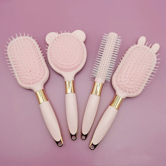 Professional Beauty Hair Brush with round-ended nylon pins for gentle scalp massage and healthy hair
