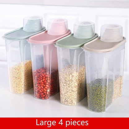Premium plastic food storage containers set with airtight lids and transparent design for efficient kitchen organisation