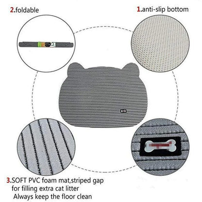 Premium PVC non-slip cat toilet mats in brown and grey colours, designed for safety and style in your feline friend's bathroom.