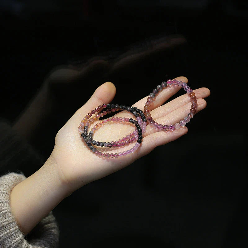 Elegant ladies' single-loop crystal bead bracelet in a refined, sophisticated design