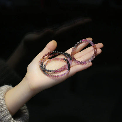 Elegant ladies' single-loop crystal bead bracelet in a refined, sophisticated design