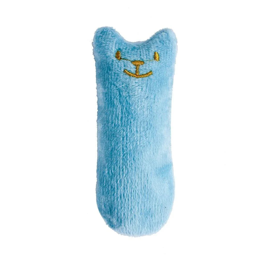 Soft, cuddly catnip-filled plush toy in a grey cotton colour, designed to captivate and entertain your feline friend.