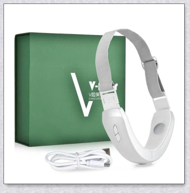 V-Line Face Slimming & Lifting Massager with LED light therapy, EMS massage, and infrared heating for skin tightening and double chin reduction