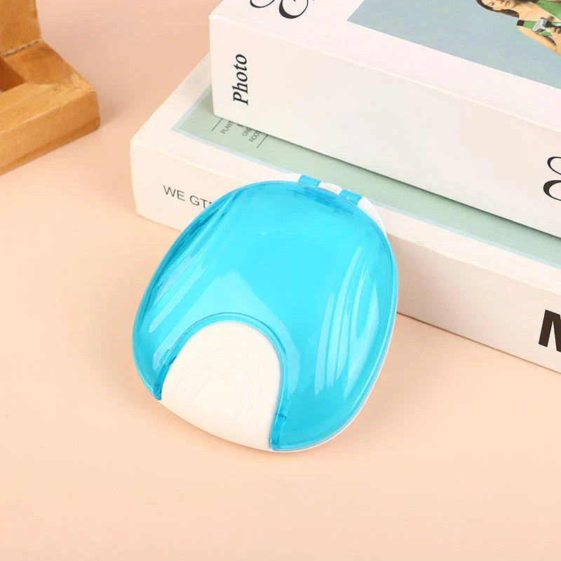 Press-to-Open Dental Retainer Denture Storage Box in Turquoise Colour