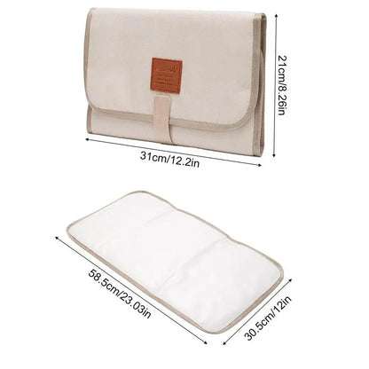 Premium waterproof changing pad for babies, featuring a compact, foldable design and soft, skin-friendly materials for a comfortable, hygienic nappy changing experience on the go.
