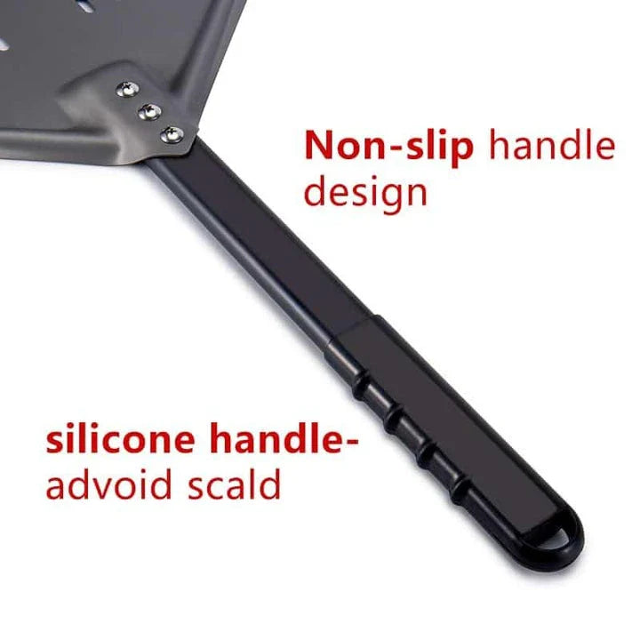 Premium Hard Anodized Aluminium Pizza Peel with Ergonomic Handle and Extra-Large Surface Area for Home Baking