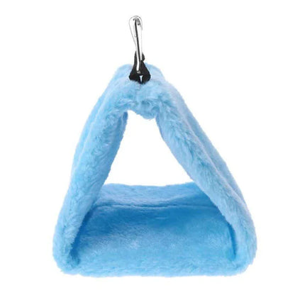 Luxurious plush hanging bird bed with supportive foam interior for cosy napping and relaxation