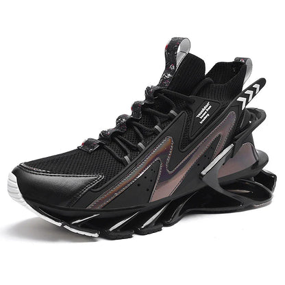 Premium sports trainers with breathable mesh upper and thick, shock-absorbing soles