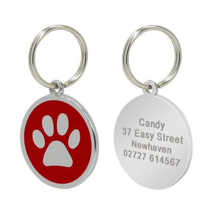 Premium Personalised Pet ID Tag in Various Colours for Cats and Dogs