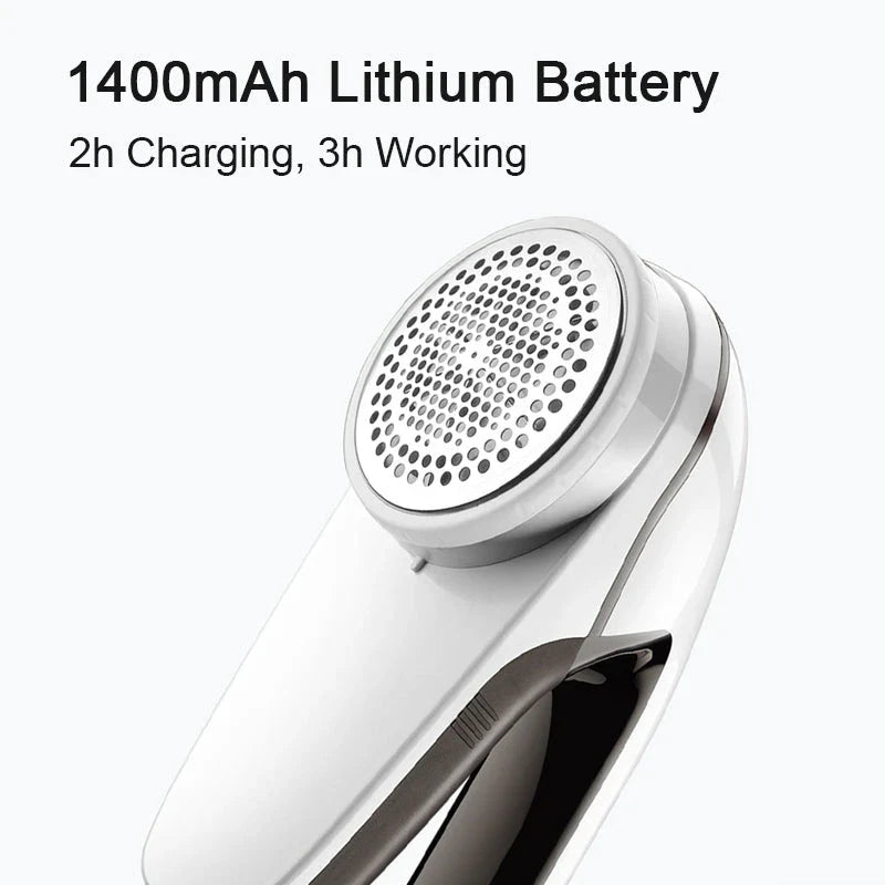 Portable USB Rechargeable 6-Blade Fabric Shaver and Lint Remover for keeping clothes looking fresh