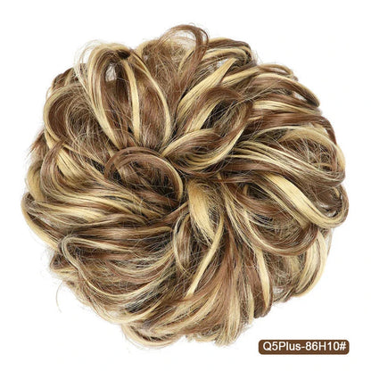 Messy Chignon Donut Hair Bun Pad in Fawn Brown, a versatile hair accessory that provides effortless elegance