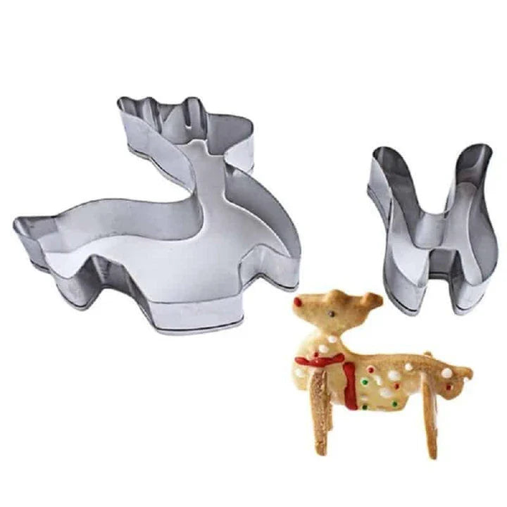Premium stainless steel cookie cutters set with 8 versatile shapes for baking Christmas cookies, birthday treats, and more