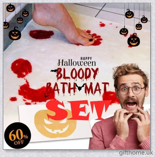Bloody Colour Changing Bath Mat - Instantly transforms into a mesmerising crimson canvas when wet