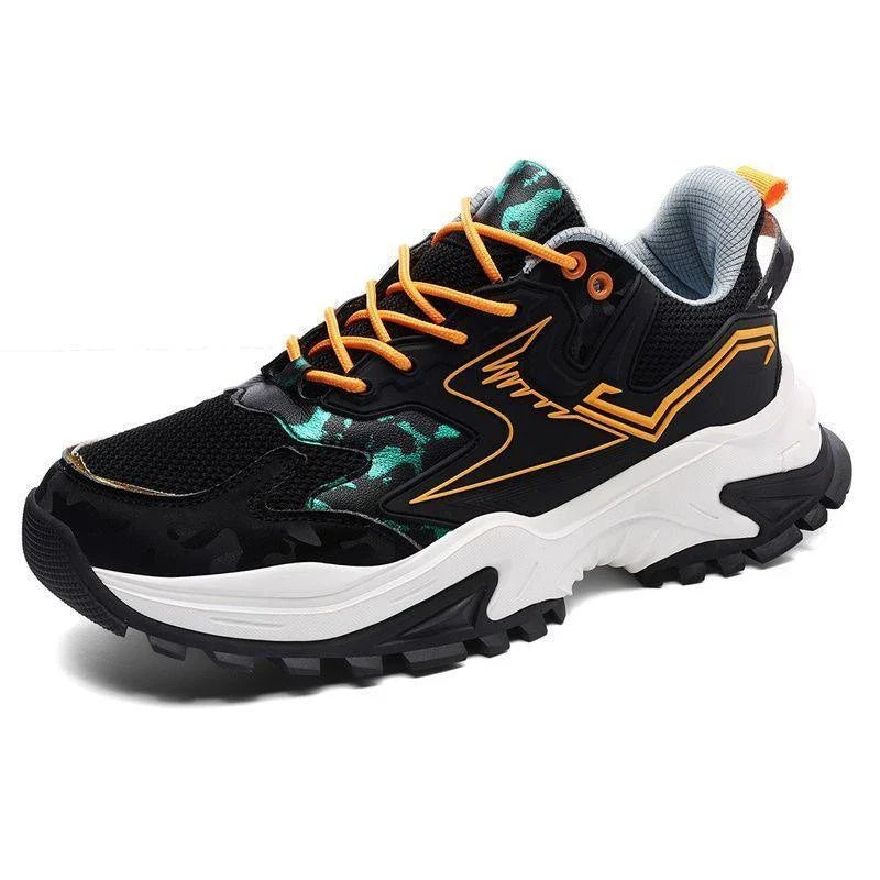Stylish black student trainers with a breathable, casual design for comfortable everyday wear