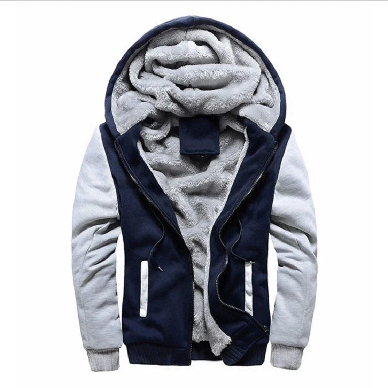Premium padded velvet coat with thick insulating lining, available in various colours for stylish and sporty men in the UK
