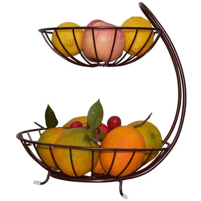 Premium iron fruit basket with ample storage capacity for fresh produce, designed for elegant kitchen organisation