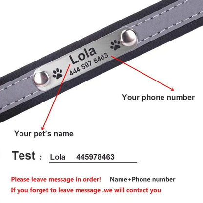 Premium Personalized Reflective Dog Collar in various colours and sizes, designed to enhance your canine's safety and style
