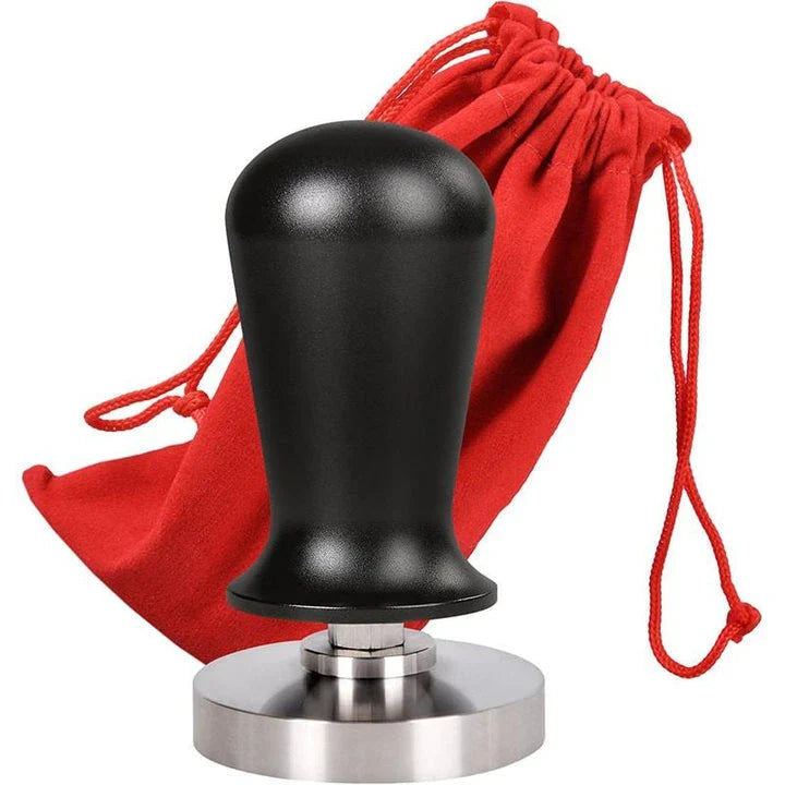 Premium stainless steel coffee tamper with ergonomic design and variety of size options for baristas and coffee enthusiasts