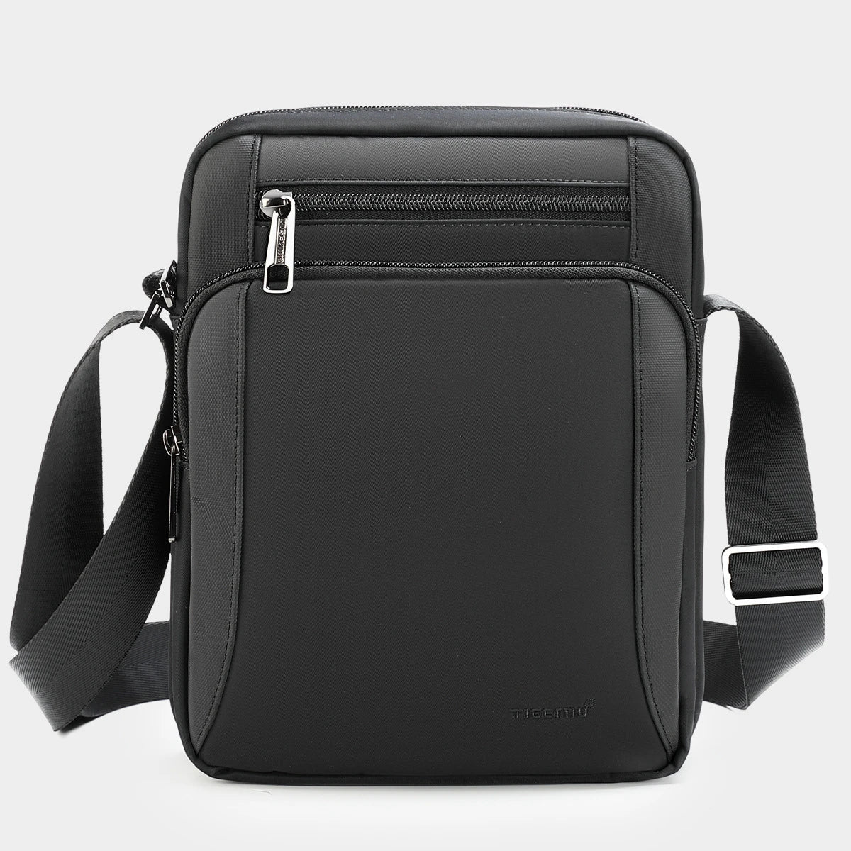 Premium quality men's classic business shoulder briefcase made of durable Oxford cloth with sleek square vertical design and ample interior storage compartments